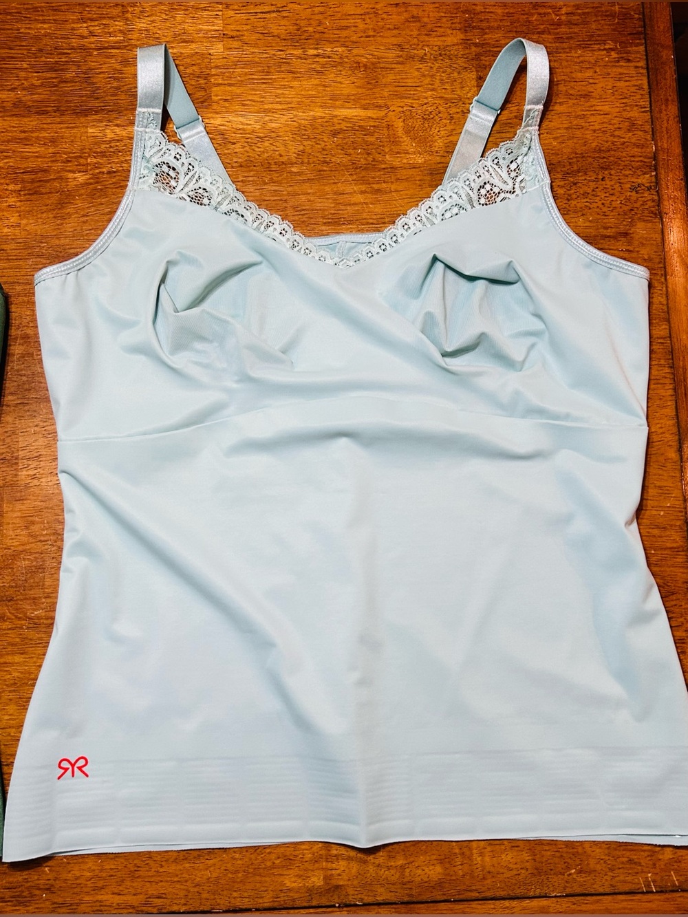Ruby Ribbon Pale Blue Lace-Trim Shaping Camisole